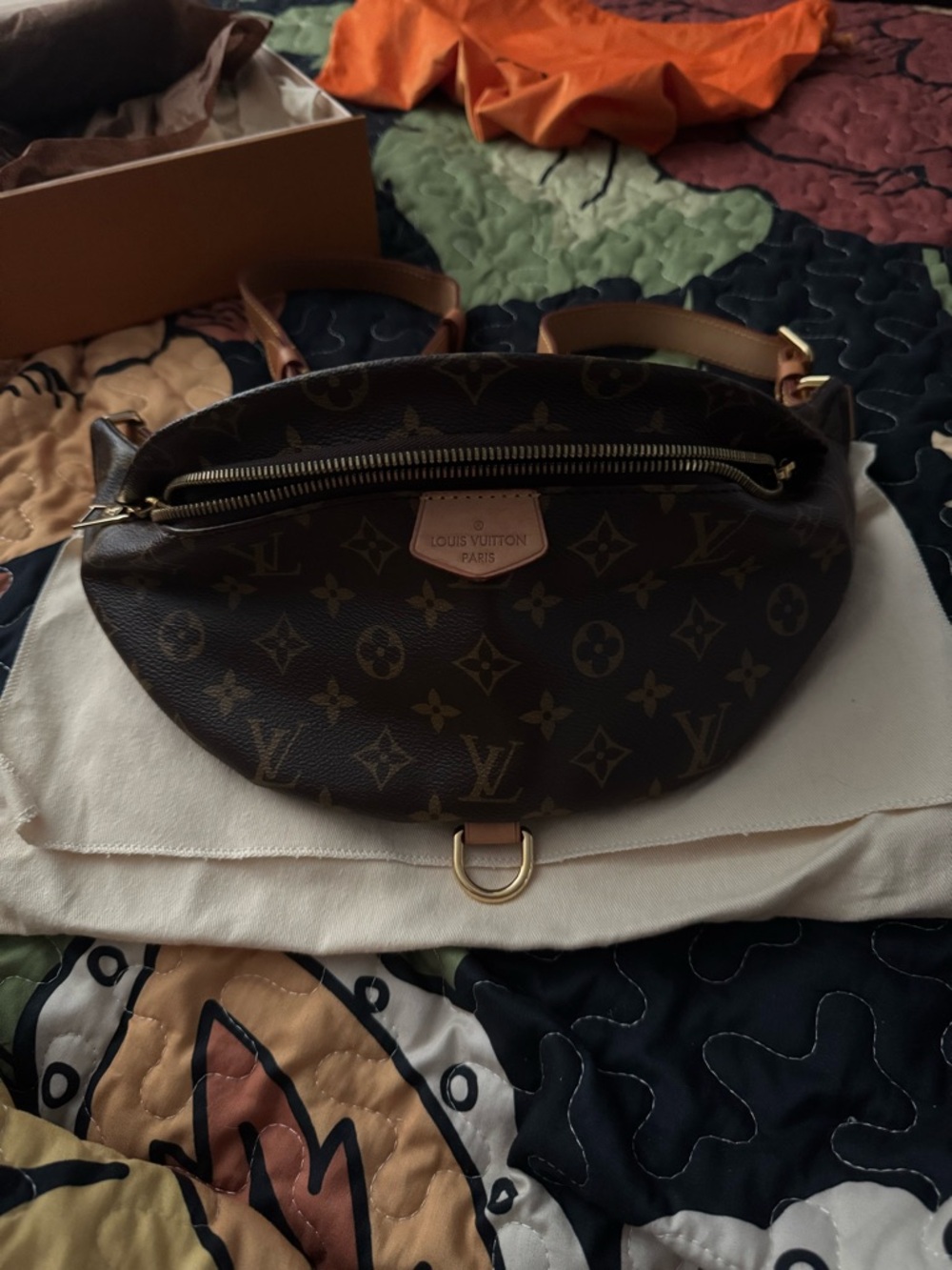 Authentic Louis Vuitton Brown Monogram Canvas Crossbody Bumbag
